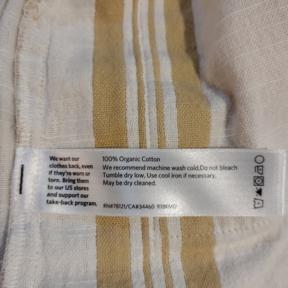 Eileen Fisher Organic Cotton Striped Kimono Jacket Oversized Size XS - Picture 4 of 6